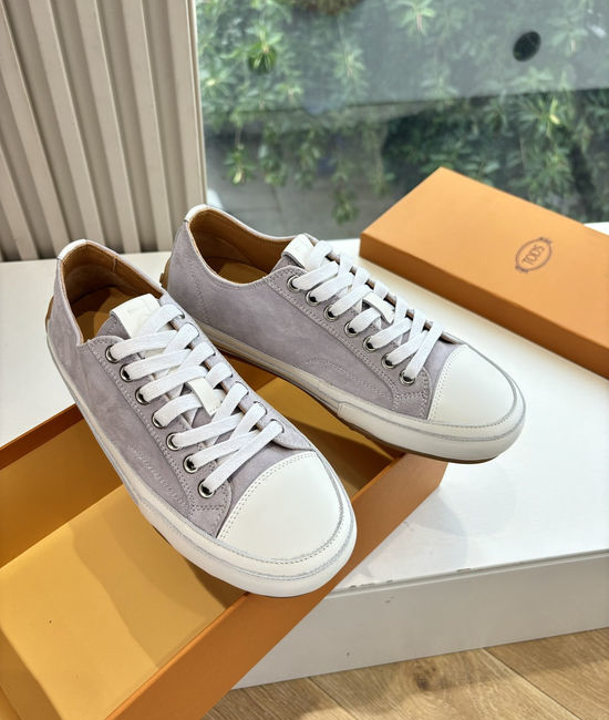 Tods Genuine Leather Casual Sneakers Comfortable Soft Sole Footwear