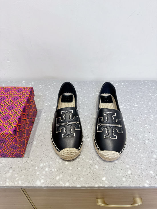 Burberry Sheepskin Upper Espadrille Casual Flats