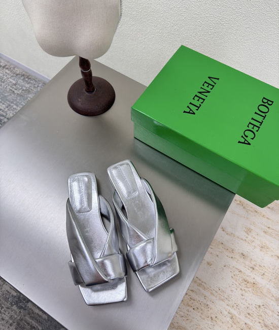 Bottega Veneta BV Premium Lambskin Slip On Mules With Italian Leather Sole