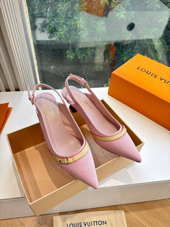 Louis Vuitton Cherry Pattern Flat Sandals with Classic Printed Upper