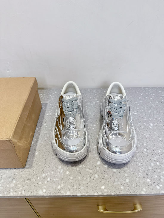 Manolo Blahnik Premium Thick Sole Casual Leather Sneakers Comfortable