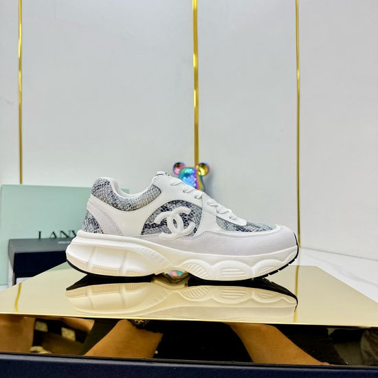 Chanel Classic Mixed Material Fashion Sneakers with Comfortable Lining