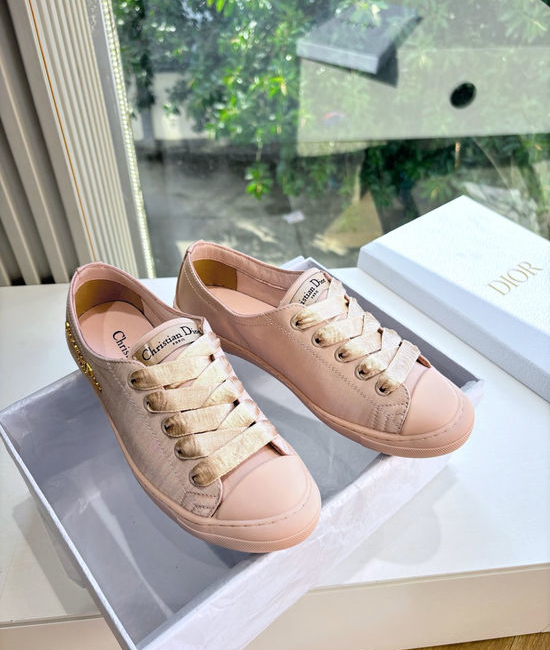 Christian Dior CD Satin Upper Soft Sole Comfortable Casual Sneakers