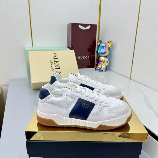 Valentino Velcro Thick Sole Casual Leather Sneakers