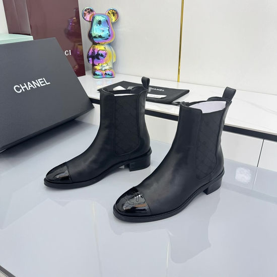 Chanel Classic Two-Tone Boots with Refined Toe Details