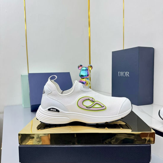 Christian Dior CD Vintage Leather Mesh Casual Chunky Sneakers