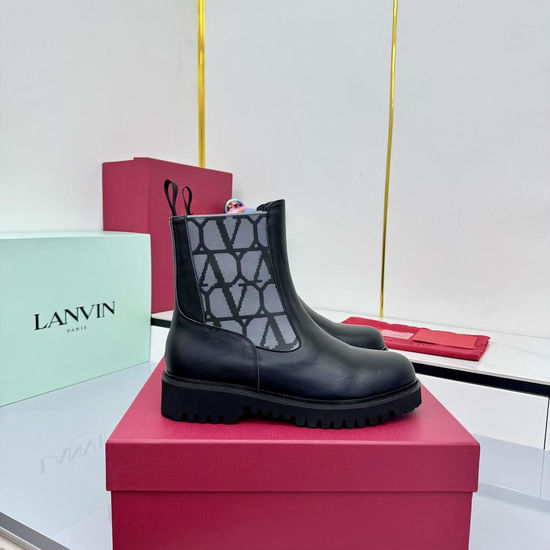Valentino Luxury Metal Element Ankle Boots with Rivet Details