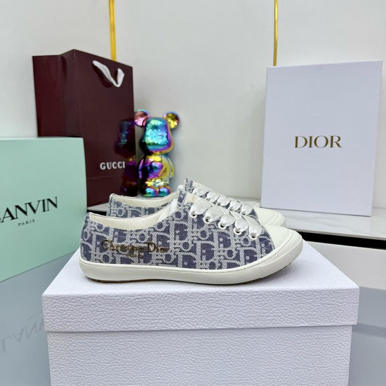 Christian Dior CD Premium Canvas Thick Sole Comfortable Stylish Casual Sneakers