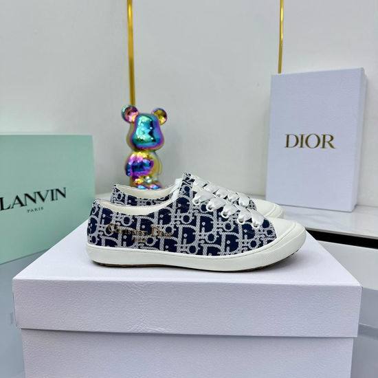 Christian Dior CD Premium Canvas Thick Sole Comfortable Stylish Casual Sneakers
