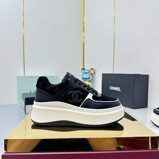 Chanel Comfortable Thick Sole Height Increasing Versatile Casual Sneakers