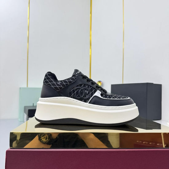 Chanel Comfortable Thick Sole Height Increasing Versatile Casual Sneakers