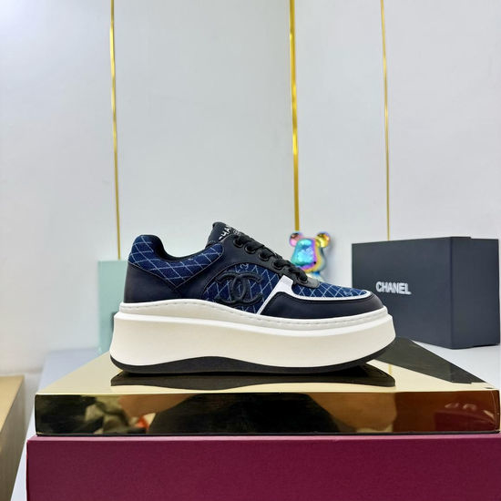 Chanel Comfortable Thick Sole Height Increasing Versatile Casual Sneakers