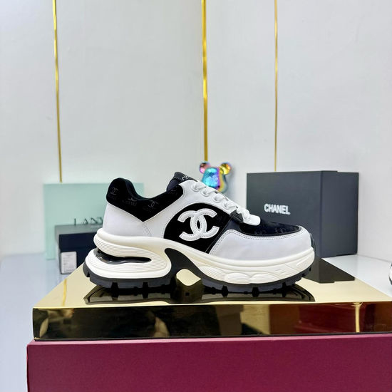 Chanel Comfortable Thick Sole Height Increasing Versatile Casual Sneakers