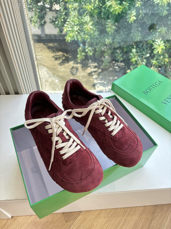 Bottega Veneta Retro Mesh Panel Casual Sneakers with Woven Detail