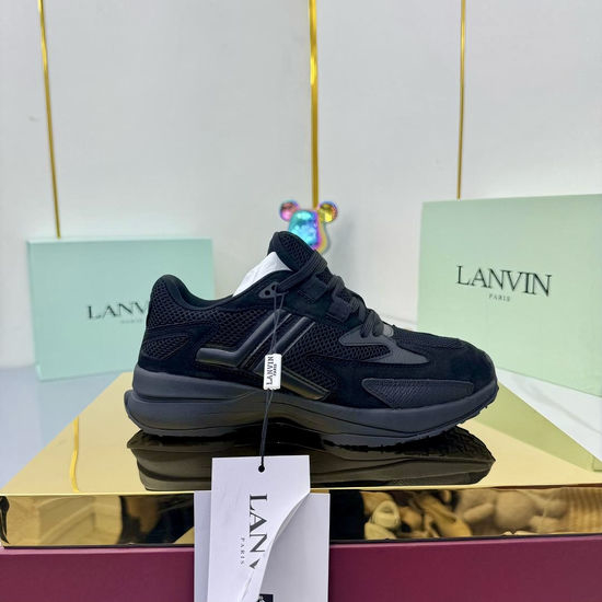 Lanvin Classic Leather Comfortable All Match Casual Sneakers