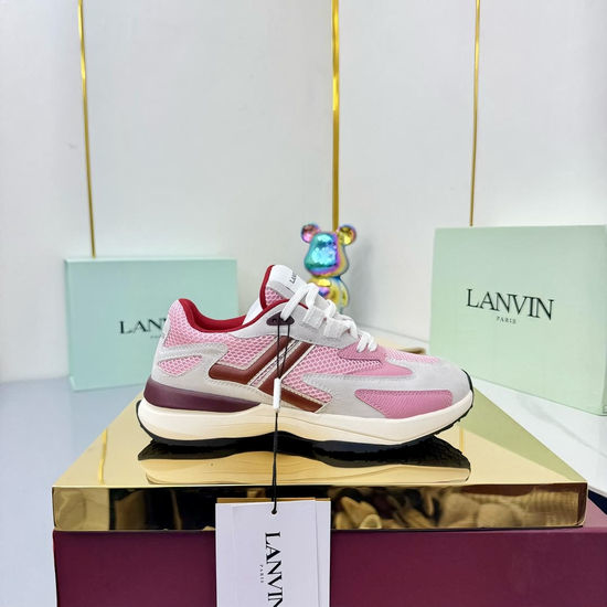 Lanvin Classic Leather Comfortable All Match Casual Sneakers