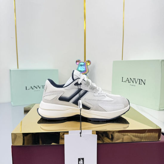 Lanvin Classic Leather Comfortable All Match Casual Sneakers