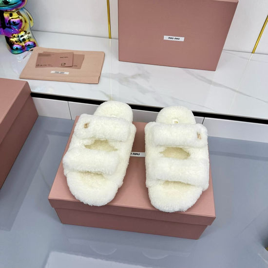 Miu Miu Distressed Finish Casual Shoes Soft Wool Lining Non-slip Sole