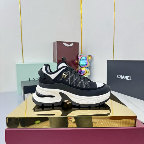 Chanel Premium Leather Casual Sneakers With Combination Sole