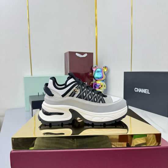 Chanel Premium Leather Casual Sneakers With Combination Sole
