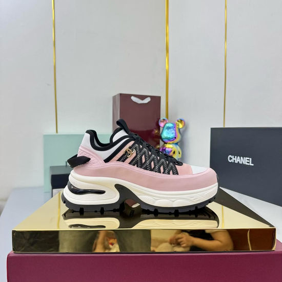 Chanel Premium Leather Casual Sneakers With Combination Sole