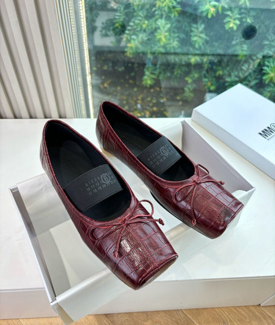 Maison Margiela MM6 Split Toe Soft Leather Comfortable Casual Flat Mary Jane Shoes
