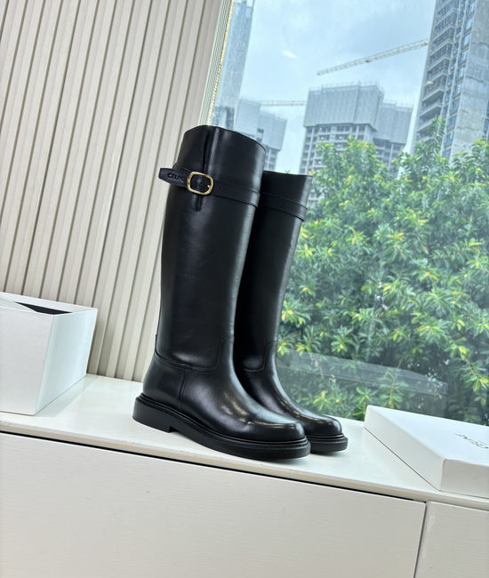 Celine Classic Retro Calfskin Knee High Riding Boots