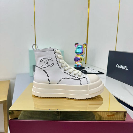 Chanel Classic Premium Leather Short Boots with Hardware Buckle