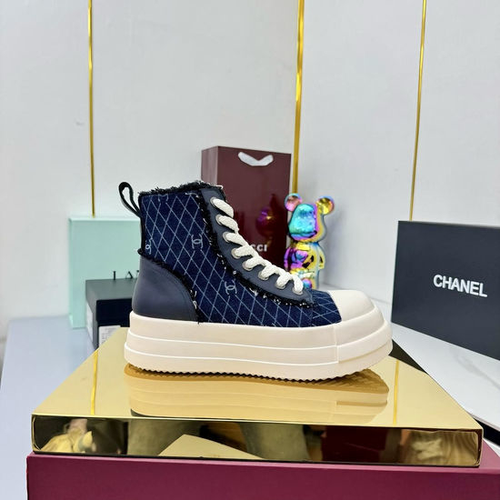 Chanel Classic Premium Leather Short Boots with Hardware Buckle