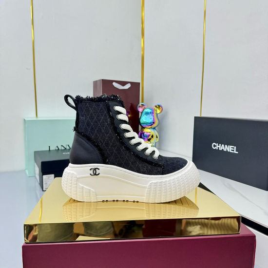 Chanel Classic Premium Leather Short Boots with Hardware Buckle