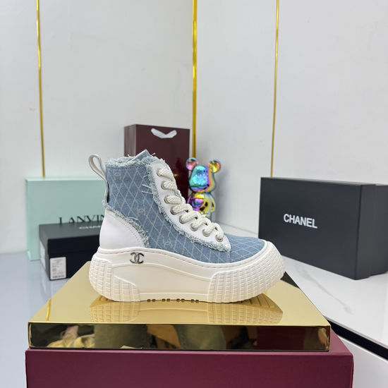 Chanel Classic Premium Leather Short Boots with Hardware Buckle