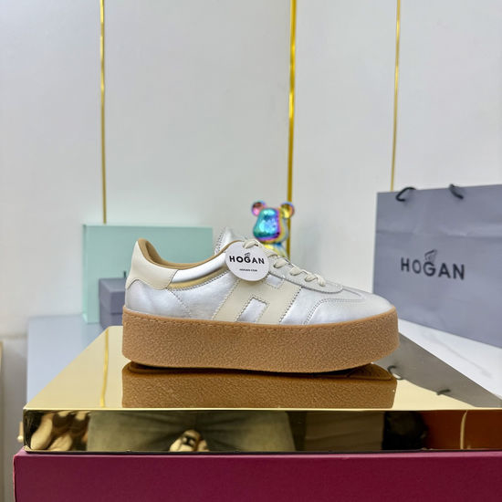 Hogan Classic Platform Casual Sneakers Comfortable Retro Daily Footwear