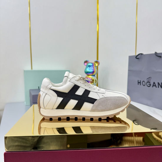 Hogan Color-Block Thick-Soled Sneakers with Striped Design