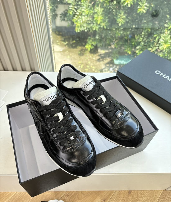 Chanel Suede Round Toe Thick Sole Casual Fashion Sneakers Comfortable