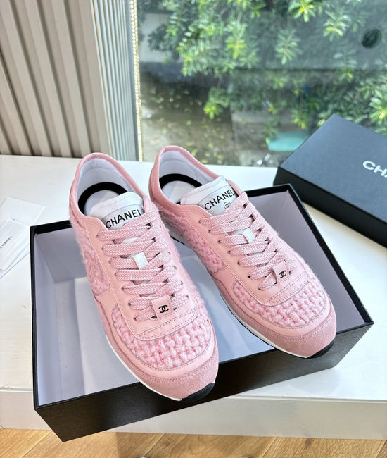 Chanel Suede Round Toe Thick Sole Casual Fashion Sneakers Comfortable
