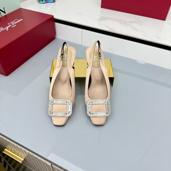 Vivienne Westhood Rhinestone Buckle Satin Kitten Heel Slingback Shoes