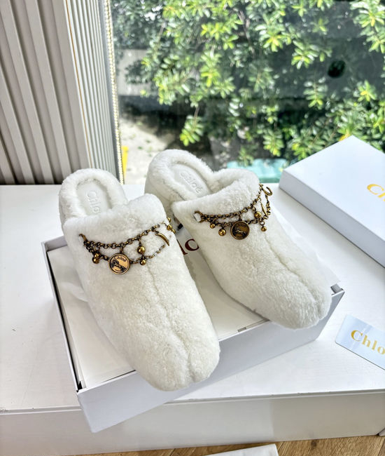 Chloe Furry Lined Open Toe Slippers Soft Warm Non-slip