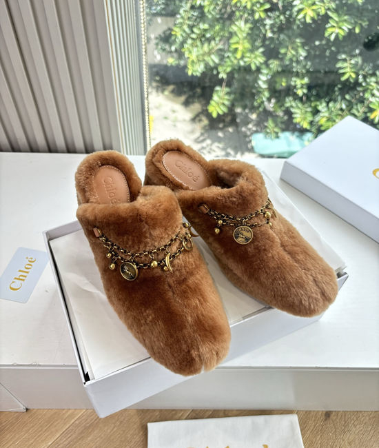 Chloe Furry Lined Open Toe Slippers Soft Warm Non-slip