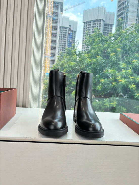 Loro Piana Suede Leather Side Zip Ankle Boots with Non-Slip Sole