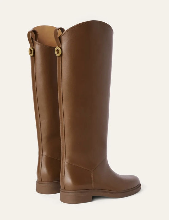 Loro Piana Premium Leather Ankle Boots with Non-Slip Rubber Sole