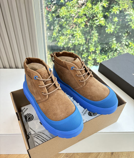 UGG Premium Suede Leather Lined Non-Slip Platform Casual Slippers