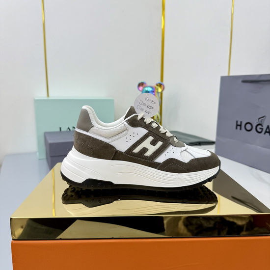 Hogan Contrast Color Thick Sole Comfortable Casual Sneakers
