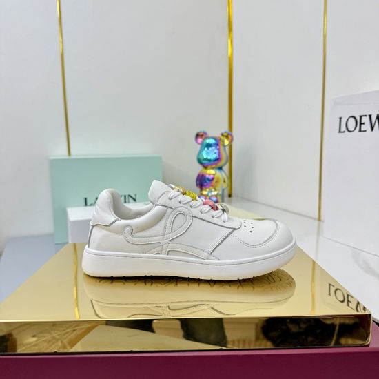 Loewe Minimalist Leather Casual Sneakers With Non-slip Sole