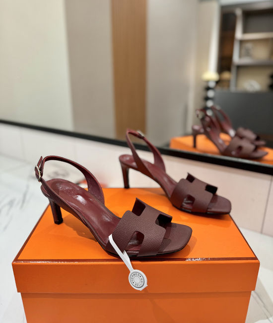 Hermes Classic 6.5cm Epsom Leather Comfortable Pumps