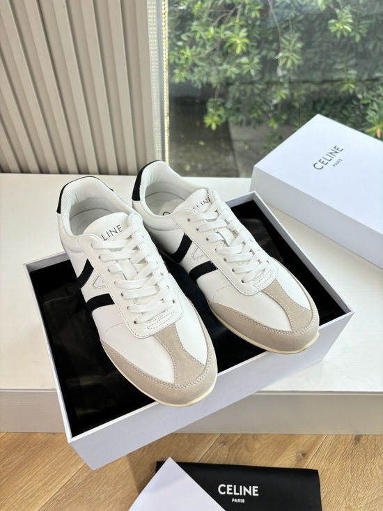 Celine Platform Lace Up Leather Casual Comfortable Sneakers