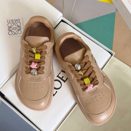 Loewe Cowhide Upper Casual Sneakers with Non-slip Rubber Sole
