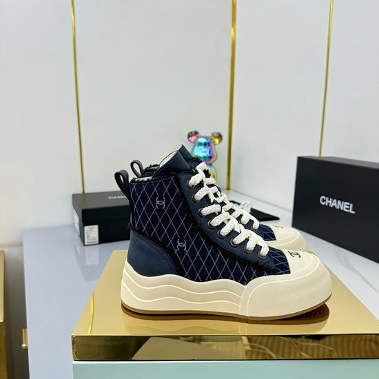 Chanel Classic Premium Leather Short Boots with Hardware Buckle
