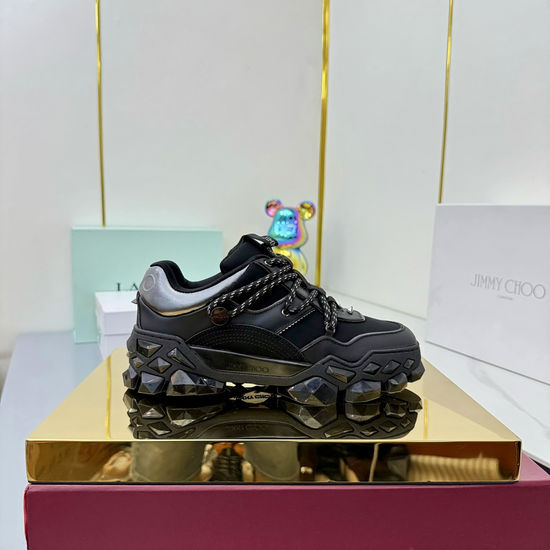 Jimmy Choo Multi-Facet Sole Cushioned Breathable Athletic Sneakers