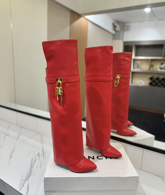 Givenchy Premium Leather Over-the-Knee Boots With Decorative Buckle