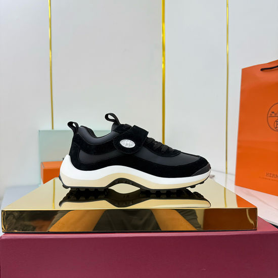 Hermes Suede Leather Casual Comfort Walking Sneakers
